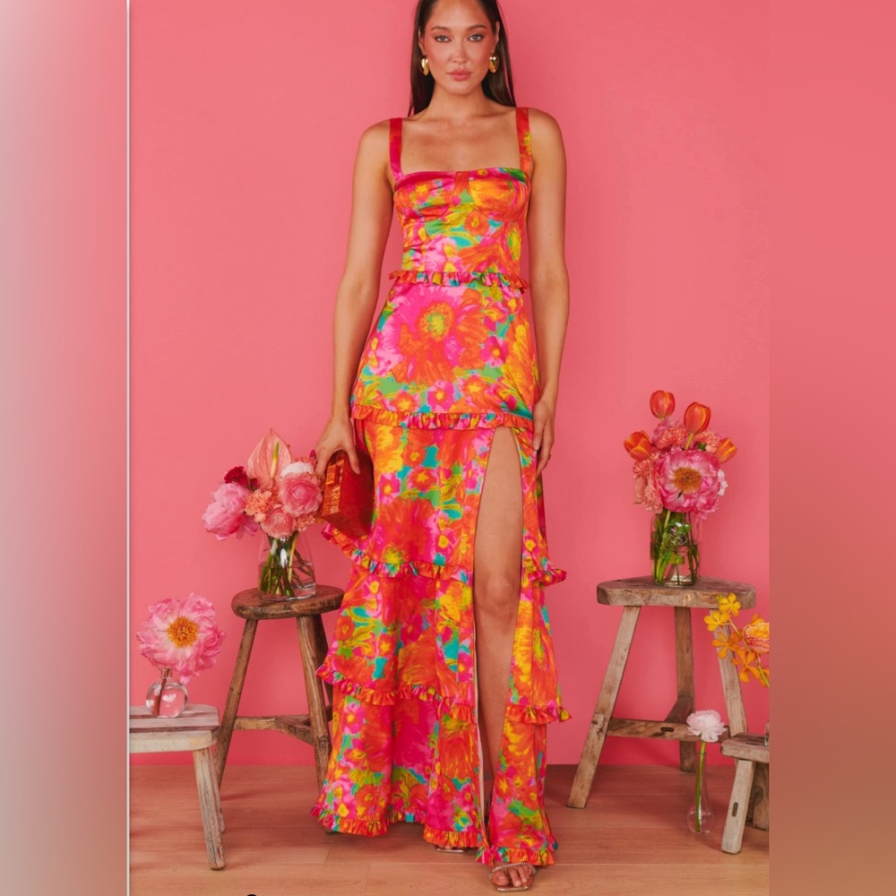 Show Me Your Mumu Lady Corset Dress Miss Malibu Color Small